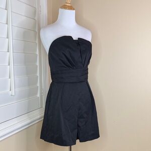 Strapless Black Romper Jumpsuit